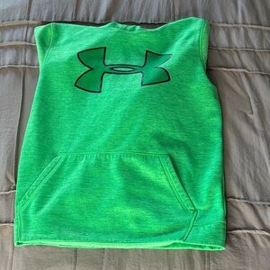 Under Armour Kids Vibrant Green Sleeveless Hoodie
